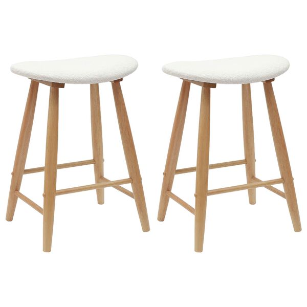 vidaXL Scaune de dining 2 pcs natural 46 x 37 x 63 cm