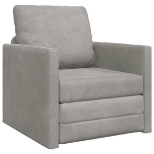 vidaXL Pat canapea Gri deschis 74 x 77 x 81 cm Catifea