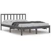 vidaXL Cadru de pat mic dublu, gri, 120x190 cm, lemn masiv de pin