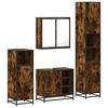 vidaXL Set de mobilier de baie 4 piese Lemn prelucrat de stejar afumat