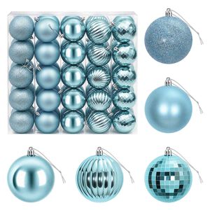 vidaXL Set de globuri de Crăciun 50 buc. Turcoaz 8 cm Polistiren