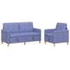 vidaXL Set de canapea cu spațiu de depozitare 2 buc. Albastru Jeans