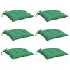 vidaXL Perne de scaun, 6 buc., verde, 40x40x7 cm, textil oxford