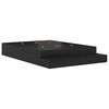 vidaXL Cadru de pat cu depozitare Stejar Negru 135 cm Lemn prelucrat
