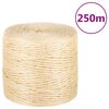 vidaXL Fr&acirc;nghie, 250 m, sisal 100%, 4 mm