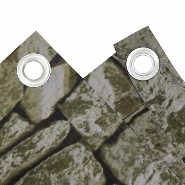 vidaXL Paravan de balcon cu aspect de piatră, 500x90 cm, PVC