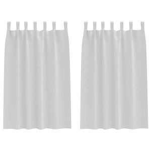 vidaXL Perdele Opaque cu Inel 2 buc. Gri Deschis 175 x 140 cm