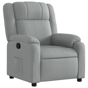 vidaXL Fotoliu rabatabil gri deschis, material textil