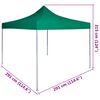 41467 vidaXL Green Foldable Tent 3 x 3 m