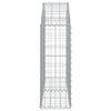 vidaXL Coș gabion arcuit, 100x30x80/100 cm, fier galvanizat