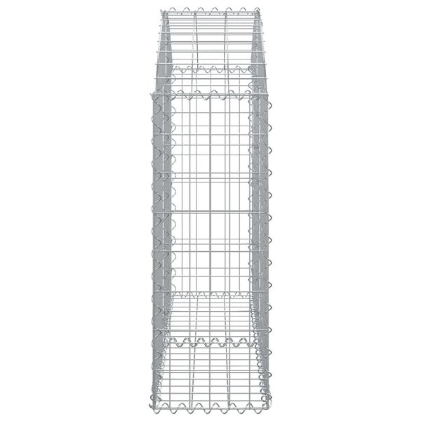 vidaXL Coș gabion arcuit, 100x30x80/100 cm, fier galvanizat