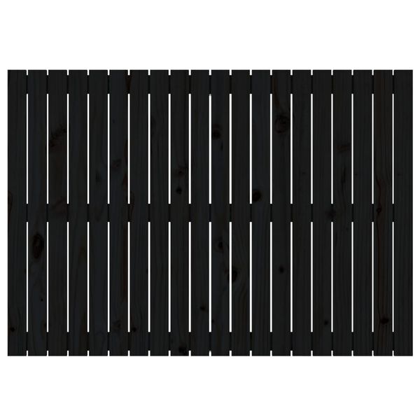 vidaXL Tăblie de pat pentru perete, negru, 127,5x3x90 cm