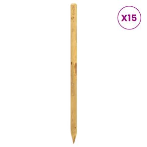 vidaXL St&acirc;lpi de Gard 15 buc. Verde 120 cm Lemn masiv de pin