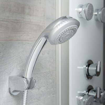 SCHÜTTE Panou de duș din sticlă cu baterie termostatică LANZAROTE, alb