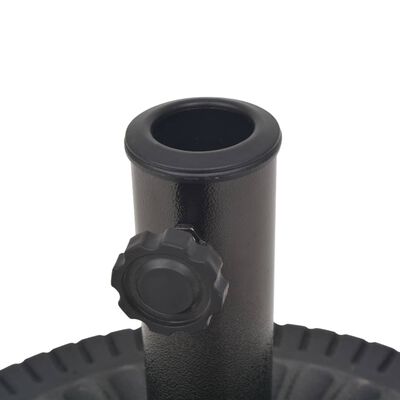 vidaXL Suport umbrelă de soare, rășină, rotund, negru, 29 kg