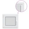 vidaXL Fereastră de subsol culoare internă albă RISOR 55 x 50 cm