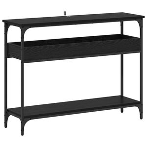 vidaXL Masă de consolă Stejar negru 100 x 29 x 75 cm Lemn prelucrat