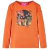 vidaXL Tricou pentru copii cu m&acirc;neci lungi, portocaliu ars, 128