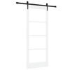 vidaXL Ușă glisantă ORKDAL Alb 83 x 202 cm Lemn masiv de pin și sticlă