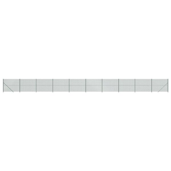 vidaXL Gard plasă de sârmă cu bordură, verde, 2x25 m