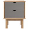 vidaXL Dulap noptieră OTTA, maro/gri, 45x39x57 cm, lemn masiv pin