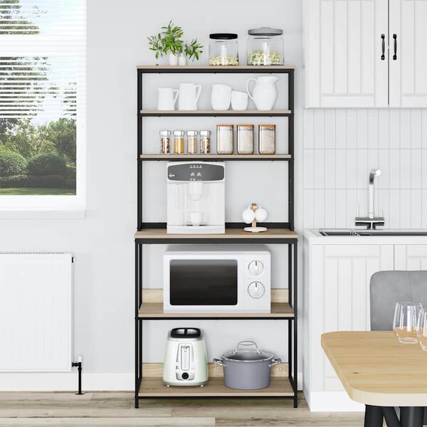 vidaXL Raft de bucătărie Stejar Sonoma 80 x 40 x 168 cm Lemn compozit