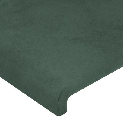 vidaXL Tăblie de pat, verde închis, 100x5x78/88 cm, catifea