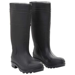 vidaXL Cizme de ploaie, negru, PVC, mărime 38