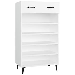 vidaXL Pantofar, alb, 60x35x105 cm, lemn compozit