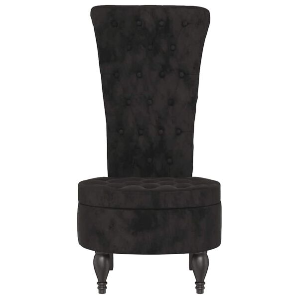 vidaXL Fotoliu slipper Negru 56,5 x 70 x 110 cm Catifea