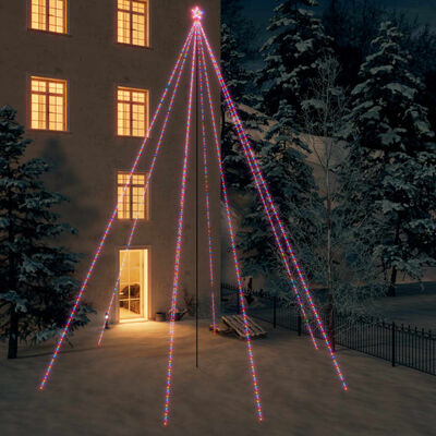 vidaXL Cascadă lumini brad Crăciun 1300 leduri colorat 8 m, int./ext.