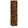 vidaXL Dulap &icirc;nalt, stejar fumuriu, 34,5x34x180 cm, lemn prelucrat