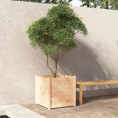 vidaXL Jardinieră de grădină, 60x60x60 cm, lemn masiv de pin