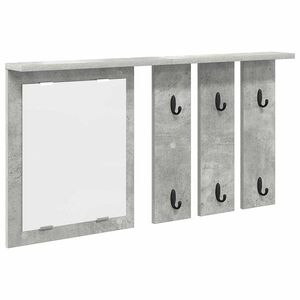 vidaXL Răcător de paltoane montat pe perete Gri beton 85 x 10 x 45 cm