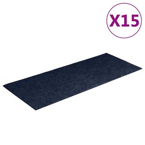 vidaXL Covorașe autoadezive pentru scări, 15 buc., 60x25 cm, dreptunghiulare, bleumarin
