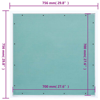 vidaXL Trapă de acces din gips-carton, cadru de aluminiu, 700 x 700 mm