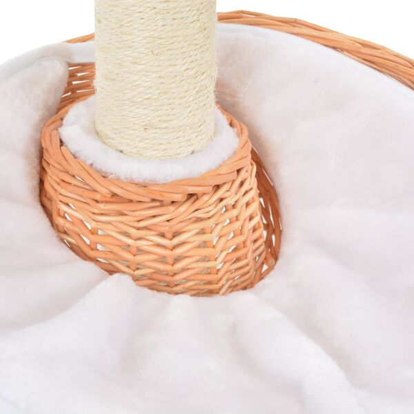 vidaXL Ansamblu pentru pisici stâlp funie sisal natural lemn salcie
