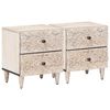 vidaXL Dulap de noapte 2 buc. Alb 40 x 33,5 x 46 cm