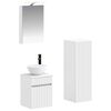 vidaXL Set de mobilier pentru baie 4 pcs Alb Lemn prelucrat și sticlă