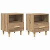 vidaXL Dulap de noapte 2 buc. Stejar Artizanal 40 x 35 x 47 cm
