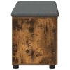 vidaXL Bancă pentru hol cu pernă cu ușă Stejar fumuriu 80 x 46 x 46 cm