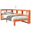 vidaXL Pat bibliotecă fără saltea maro ceruit 75x190 cm lemn masiv pin