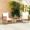 vidaXL Scaune de grădină cu perne, 2 buc., lemn masiv de acacia