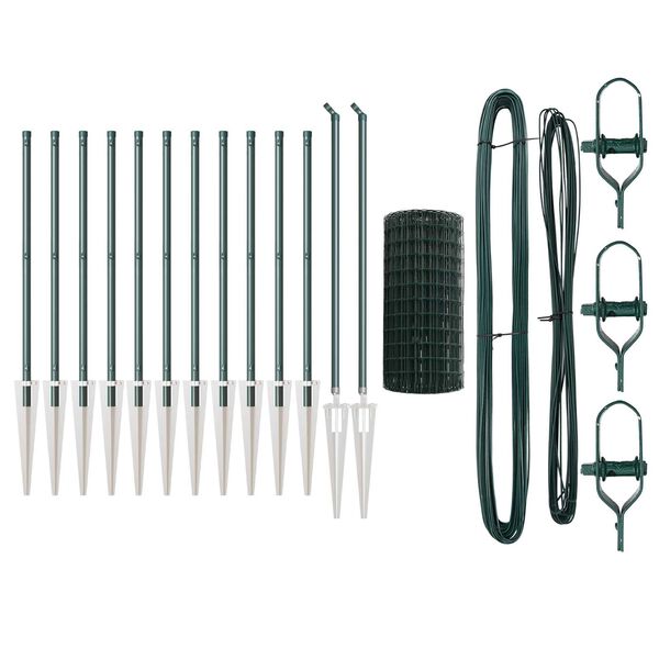 vidaXL Gard cu St&acirc;lp Verde 0,6 x 25 m Oțel și PVC