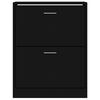 vidaXL Pantofar, negru, 63x24x81 cm, lemn compozit