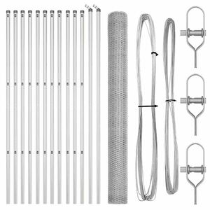vidaXL Fixare pentru gard hexagonal 25 x 1,5 m Oțel Galvanizat Plasă