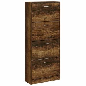 vidaXL Pantofar, stejar fumuriu, 63x24x147 cm, lemn compozit
