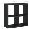 vidaXL Raft cubic de perete, negru, 69,5x29,5x69,5 cm, MDF
