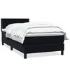 vidaXL Pat box spring cu saltea, negru, 100x210 cm, catifea