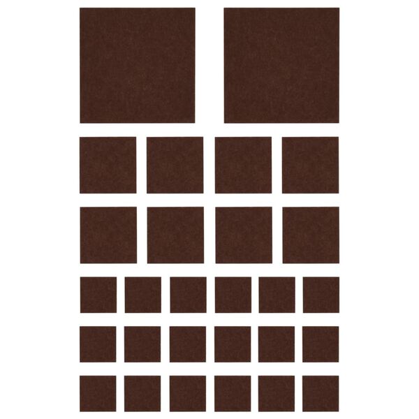 vidaXL Protecții autoadezive din pâslă pentru podea, 72 buc.